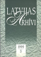 LATVIJAS ARHĪVI. 1999. 3