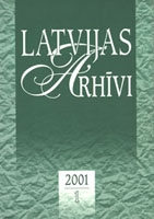LATVIJAS ARHĪVI. 2001. 1