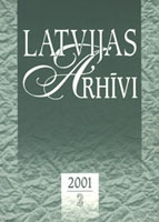 LATVIJAS ARHĪVI. 2001. 2