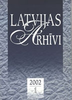 LATVIJAS ARHĪVI. 2002. 1