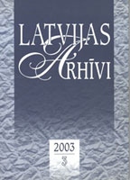 LATVIJAS ARHĪVI. 2003. 3