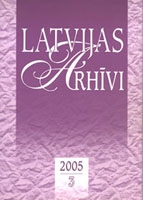 LATVIJAS ARHĪVI. 2005. 3