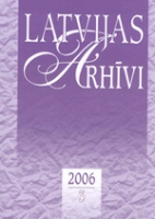 LATVIJAS ARHĪVI. 2006. 3